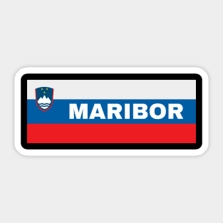 Maribor City in Slovenian Flag Sticker